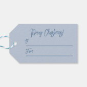Joyoux Noel Blue Gift Labels Cadeaulabel (Achterkant Horizontaal)