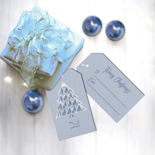 Joyoux Noel Blue Gift Labels Cadeaulabel