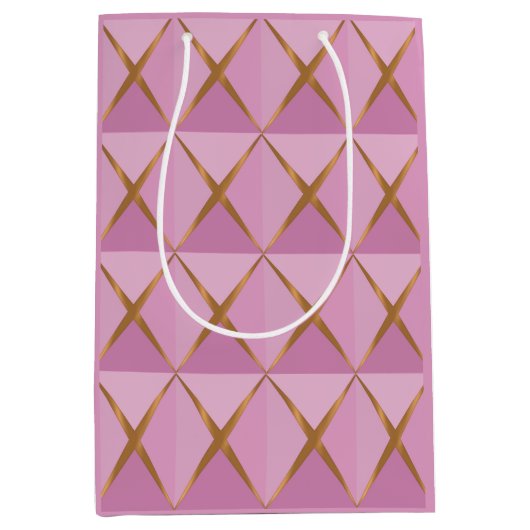 Joyoux Noel Roze inpakpapier Medium Cadeauzakje (Voorkant)