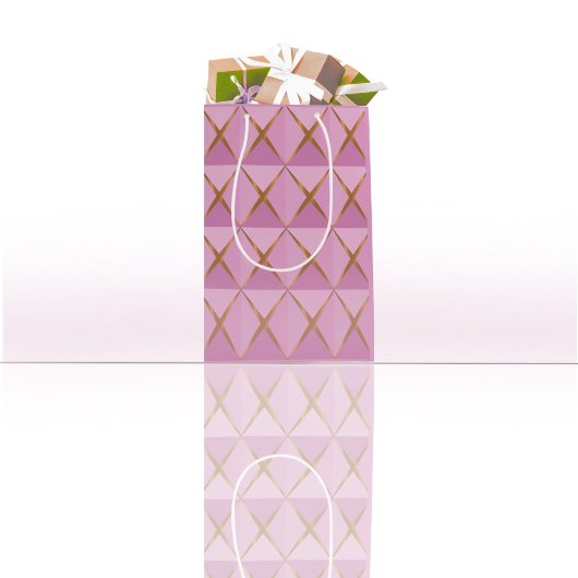 Joyoux Noel Roze inpakpapier Medium Cadeauzakje