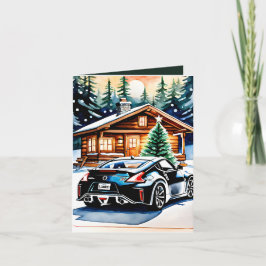 Joyride: Een vrolijke kerstgroet omgevouwen Feestdagen Kaart