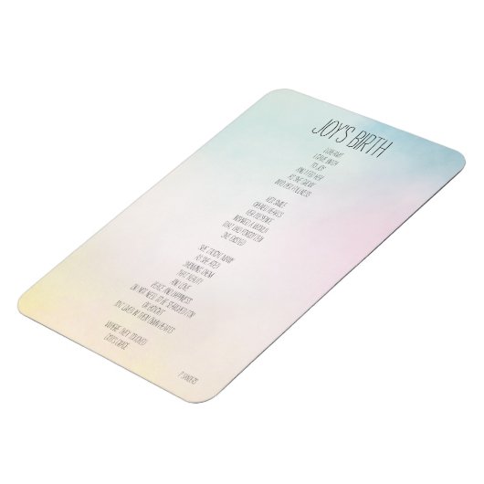 Joy's Birth Inspirerend Poem Magneet (Linkerzijde)