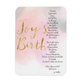 Joy's Birth Poem Magneet