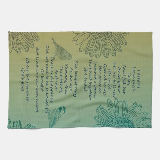 Joy's Birth Poem Theedoek (Horizontaal)