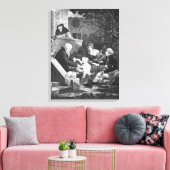 Joys of a father, c.1797 canvas afdruk (Insitu (Woonkamer))