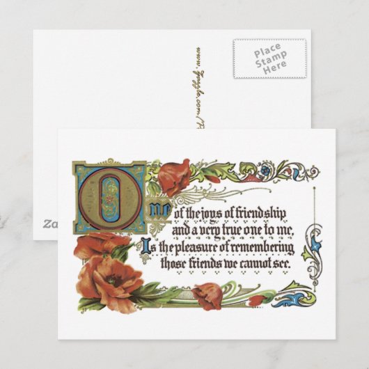 Joys of Friendship Briefkaart (Voorkant / Achterkant)