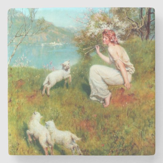 Joys of Spring (door John Collier) Stenen Onderzetter (Voorkant)