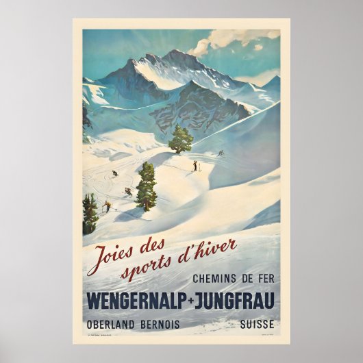 Joys of Winter Sports - Wengernalp Jungfrau Poster (Voorkant)