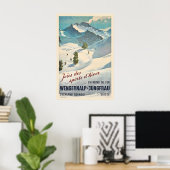 Joys of Winter Sports - Wengernalp Jungfrau Poster (Thuiskantoor)