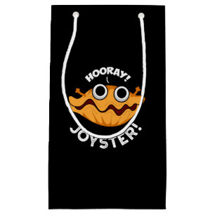 Joyster Funny Joyful Animal Oyster Pun Dark BG Klein Cadeauzakje