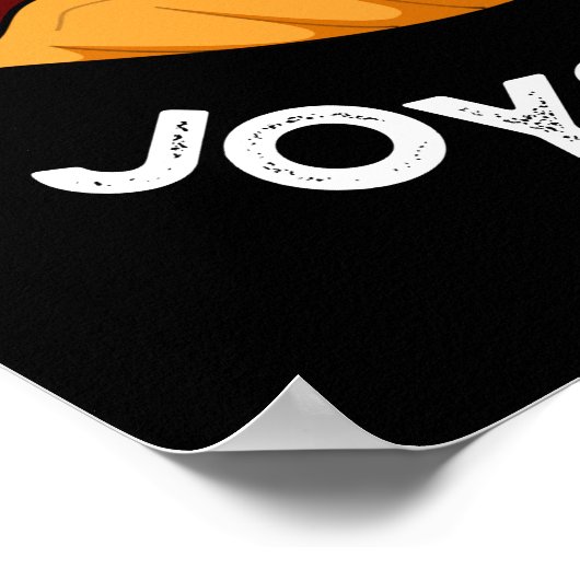 Joyster Funny Joyful Animal Oyster Pun Dark BG Poster (Hoek)