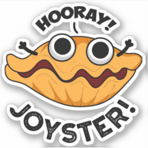 Joyster Funny Joyful Animal Oyster Pun Sticker