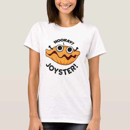 Joyster Funny Joyful Animal Oyster Pun T-shirt (Voorkant)