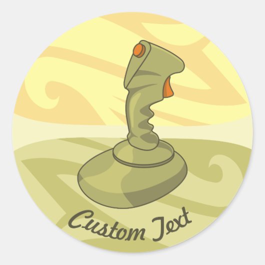 Joystick Classic Round Sticker (Voorkant)