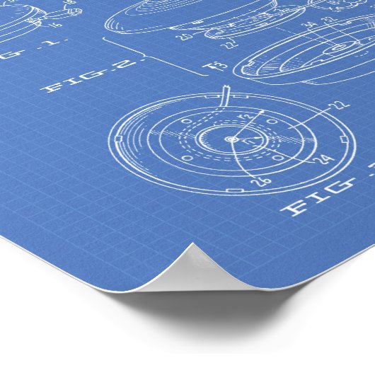 Joystick Controller 1985 Patent Art Blueprint Poster (Hoek)