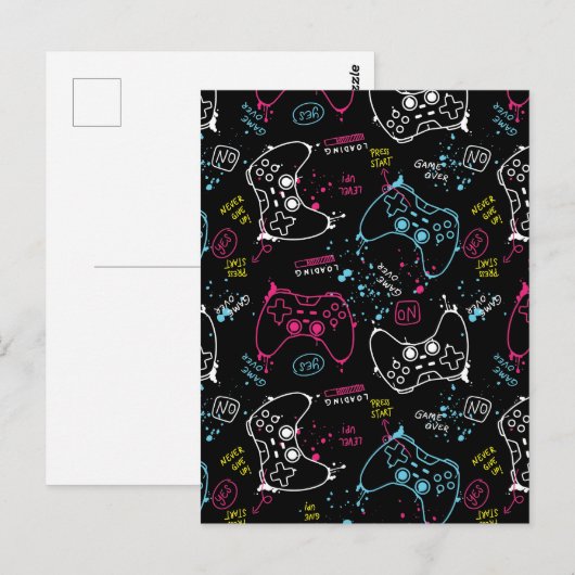Joystick Controller Gamen Briefkaart (Voorkant / Achterkant)