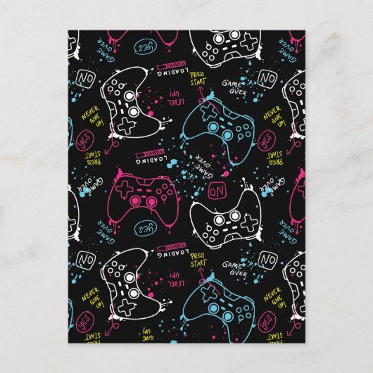 Joystick Controller Gamen Briefkaart (Voorkant)