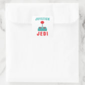 Joystick Jedi Grappige Retro Gamer Vader Vierkante Sticker (Tas)