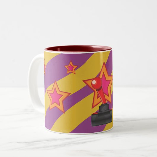 Joystick Tweekleurige Koffiemok (Voorkant links)