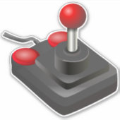 Joystick videospel old school retro sticker (Voorkant)