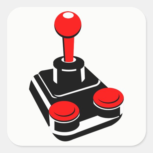 Joystick Vierkante Sticker (Voorkant)