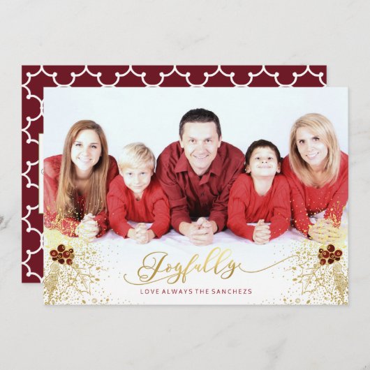 Joyully Confetti Card met witte enveloppen meegele Feestdagenkaart (Voorkant / Achterkant)