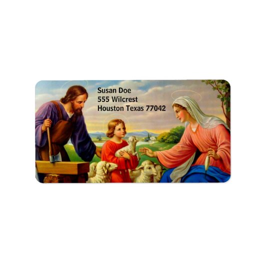 Jozef, Jezus, & Mary Label (Voorkant)