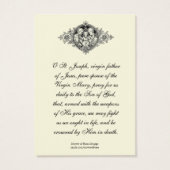 Jozef Memorare Prayer Heilige Kaart (Achterkant)