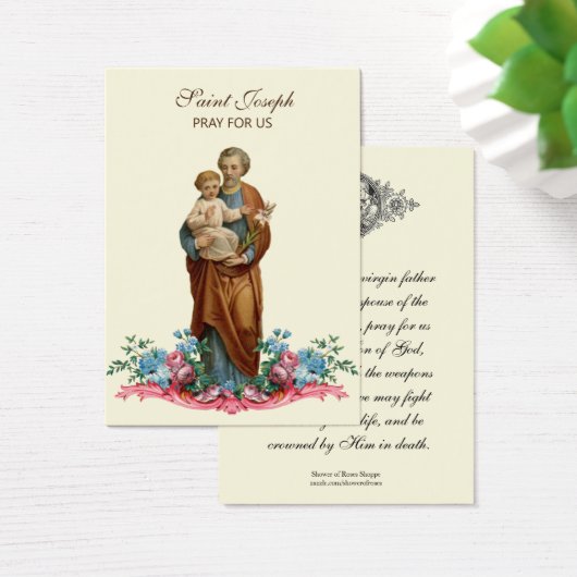 Jozef Memorare Prayer Heilige Kaart (Bureau)