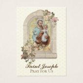 Jozef Memorare Prayer Heilige Kaart (Voorkant)