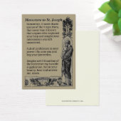 Jozef Memorare Prayer Heilige Kaart (Bureau)