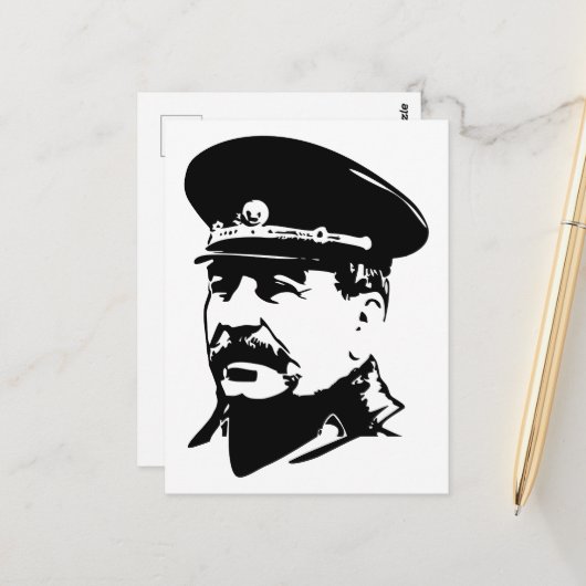 Jozef Stalin, USSR, CCCP, Sovjet-Unie, Communisme Briefkaart (Voorkant / Achterkant in situ)