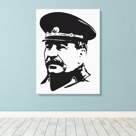 Jozef Stalin, USSR, CCCP, Sovjet-Unie, Communisme Canvas Afdruk (Insitu (Houten vloer))