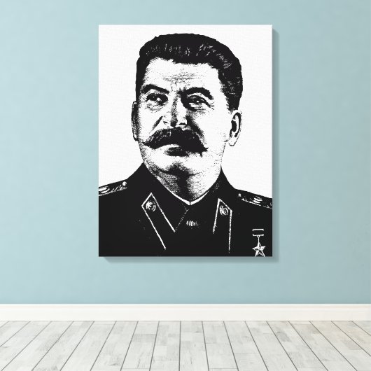 Jozef Stalin, USSR, CCCP, Sovjet-Unie, Communisme Canvas Afdruk (Insitu (Houten vloer))