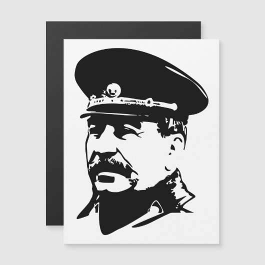Jozef Stalin, USSR, CCCP, Sovjet-Unie, Communisme Magnetische Uitnodiging (Voorkant / Achterkant)