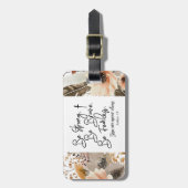 Jozua 19 Wees sterk, wees moedig Bijbelvers Bagagelabel (Voorkant verticaal)