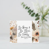 Jozua 19 Wees sterk, wees moedig Bijbelvers Briefkaart (Staand voorkant)