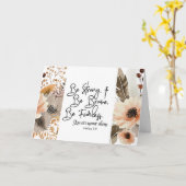 Jozua 19 Wees sterk, wees moedig Bijbelvers Kaart (Gele Bloem)