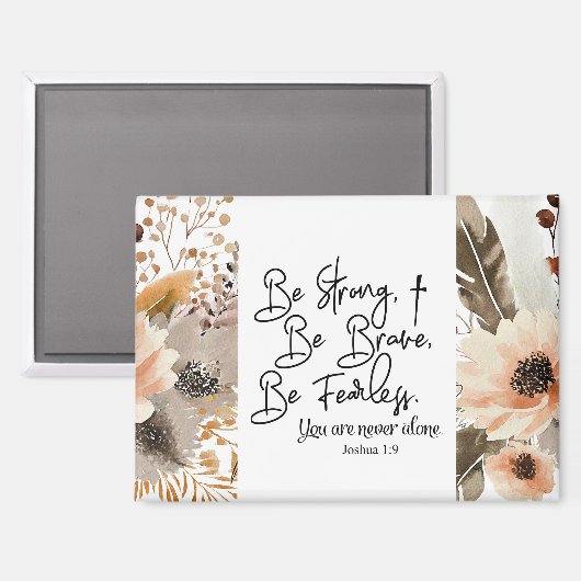 Jozua 19 Wees sterk, wees moedig Bijbelvers Magneet (Voorkant / Achterkant)