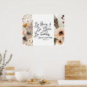 Jozua 19 Wees sterk, wees moedig Bijbelvers Poster (Keuken)