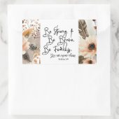 Jozua 19 Wees sterk, wees moedig Bijbelvers Rechthoekige Sticker (Tas)