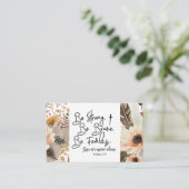 Jozua 19 Wees sterk, wees moedig Bijbelvers Visitekaartje (Staand voorkant)