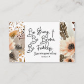 Jozua 19 Wees sterk, wees moedig Bijbelvers Visitekaartje (Voorkant)