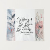 Jozua 19 Wees sterk, wees moedig Bijbelvers Wandkleed (Voorkant (horizontaal))