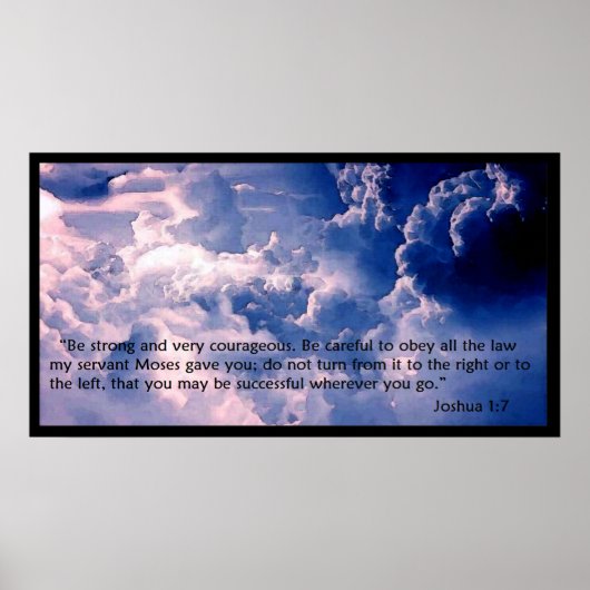 Jozua 1:7 Poster (Voorkant)
