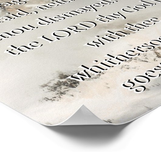 Jozua 1:9 Bijbelvers Aanmoediging Christelijk Poster (Hoek)