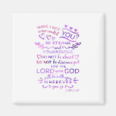 Jozua 1:9 Inspirerend bijbelverzen magneet (Voorkant)