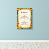 Jozua 1:9 NIV Bijbelvers Kunst Canvas Afdruk (Insitu (Houten vloer))