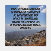 Jozua 1:9 Sterk en moedig Bijbelvers Magneet (Voorkant)