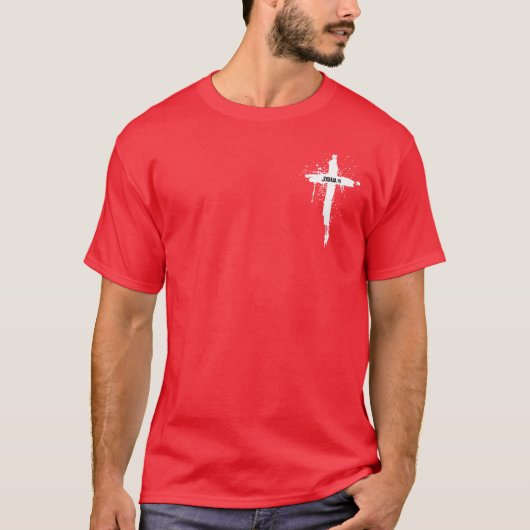 Jozua 1:9 Sterk en moedig T-shirt (Voorkant)